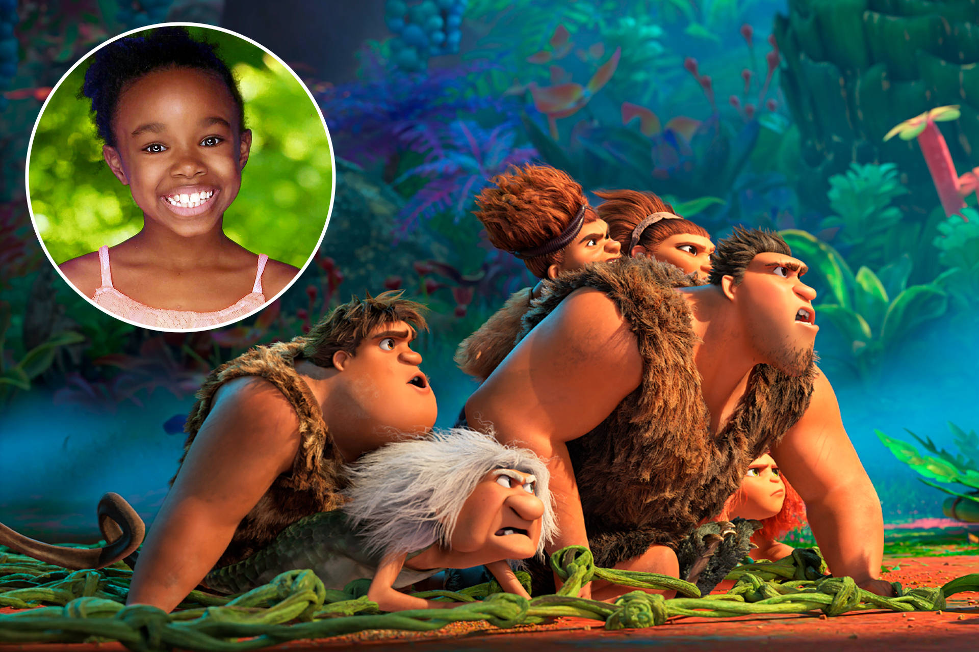 The Croods Family With Photo Of Kid Wallpaper