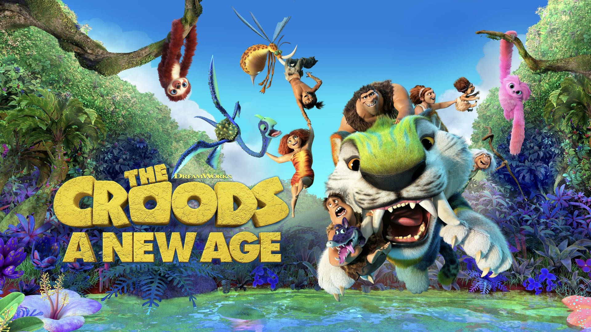 The Croods New Age Characters And Pets Wallpaper