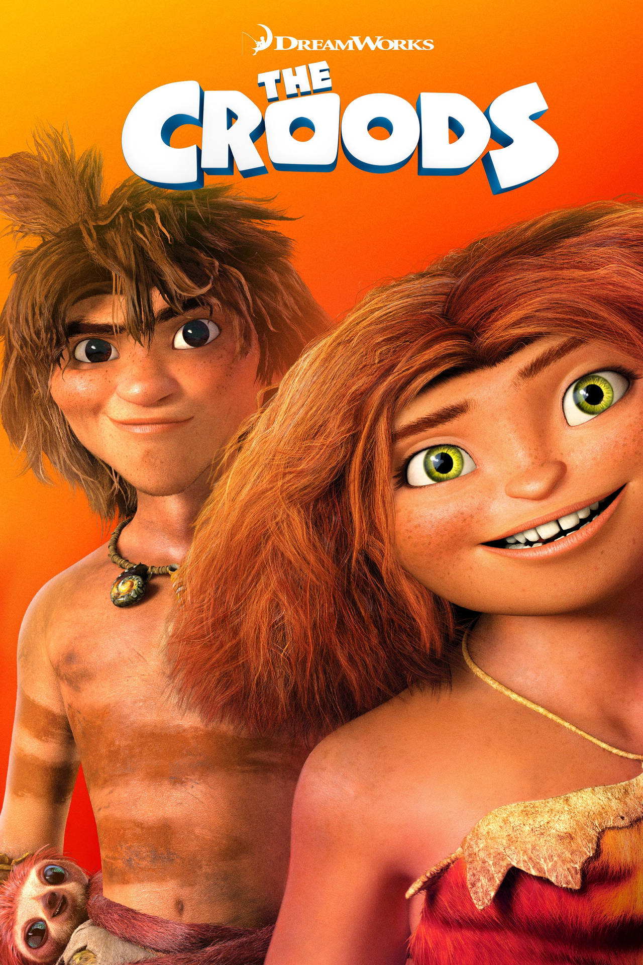 The Croods Orange Movie Poster Wallpaper