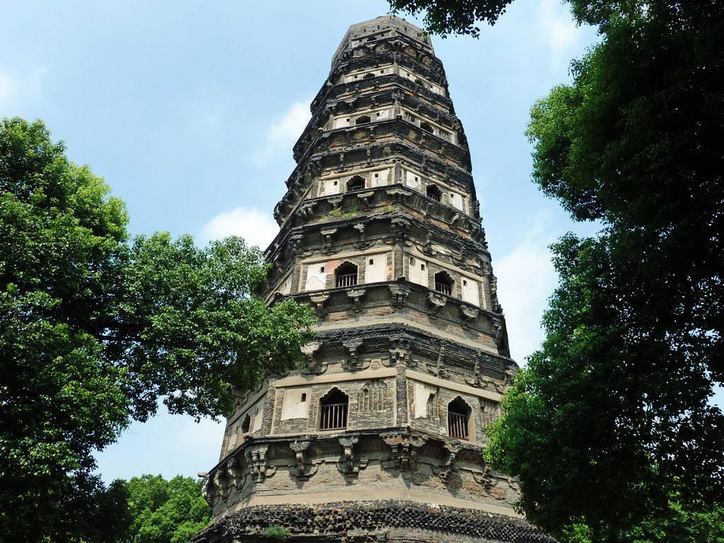 The Crooked Huqiu Tower House Wallpaper