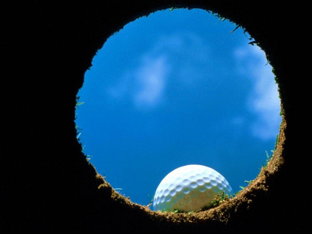 The Cup Hole Golfing Desktop Wallpaper