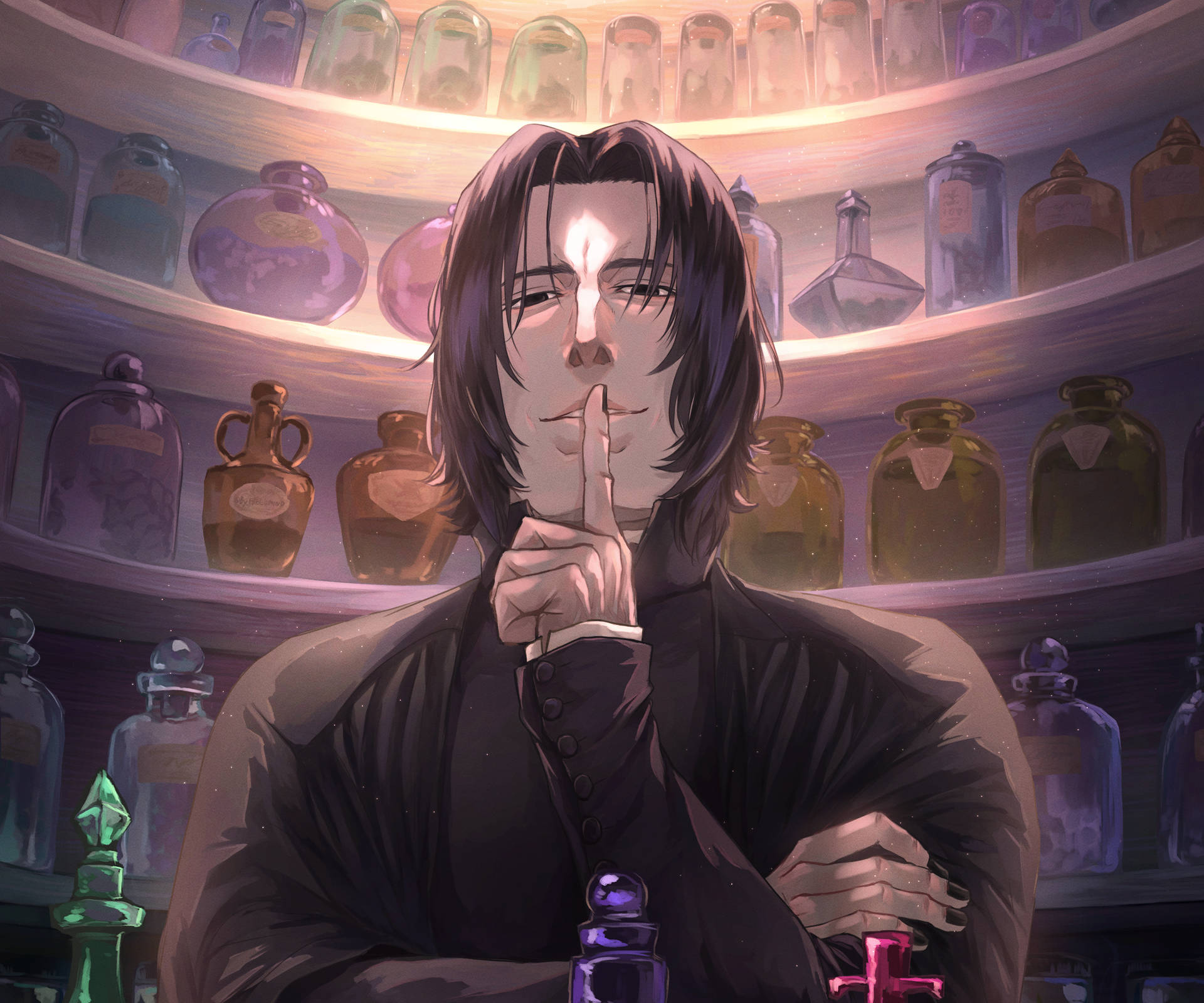 De Donkere Complexiteit Van Severus Snape Achtergrond