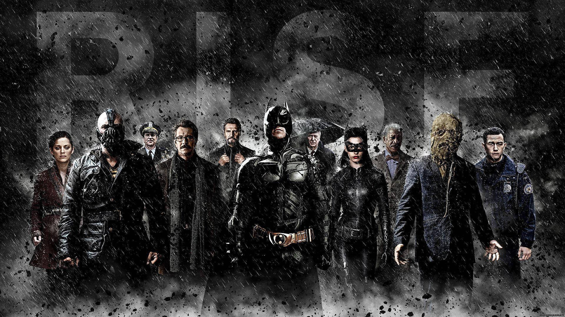 An Iconic Cast: The Dark Knight Trilogy Wallpaper