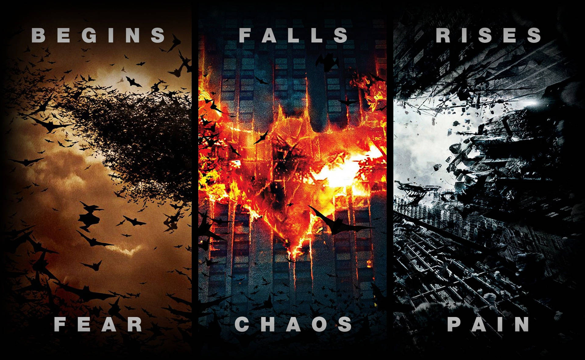 The Dark Knight Trilogy Collage