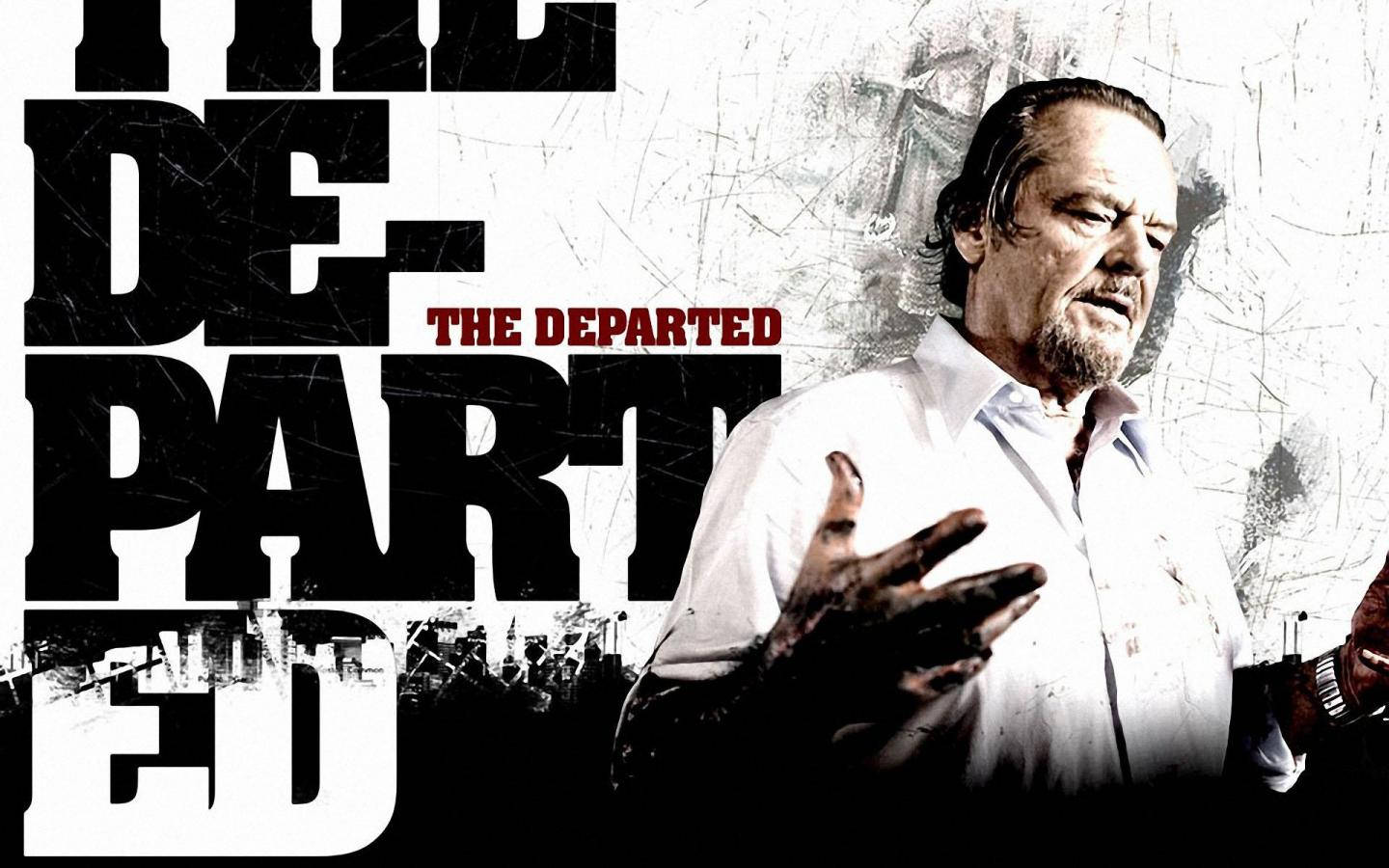 The Departed Jack Nicholson Black And White Wallpaper