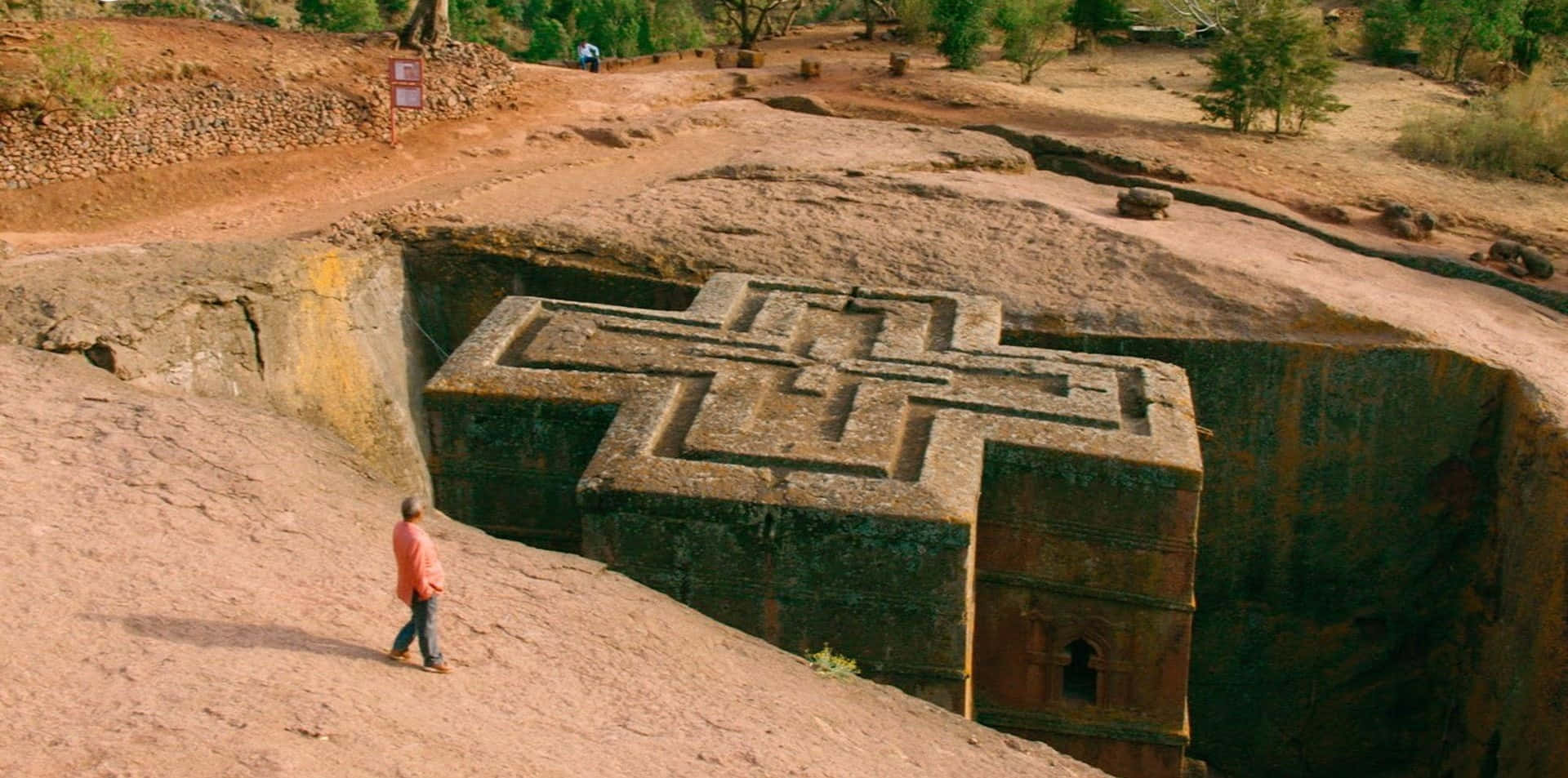 The Diagonal Landscape At St. George Church In Lalibela Wallpaper