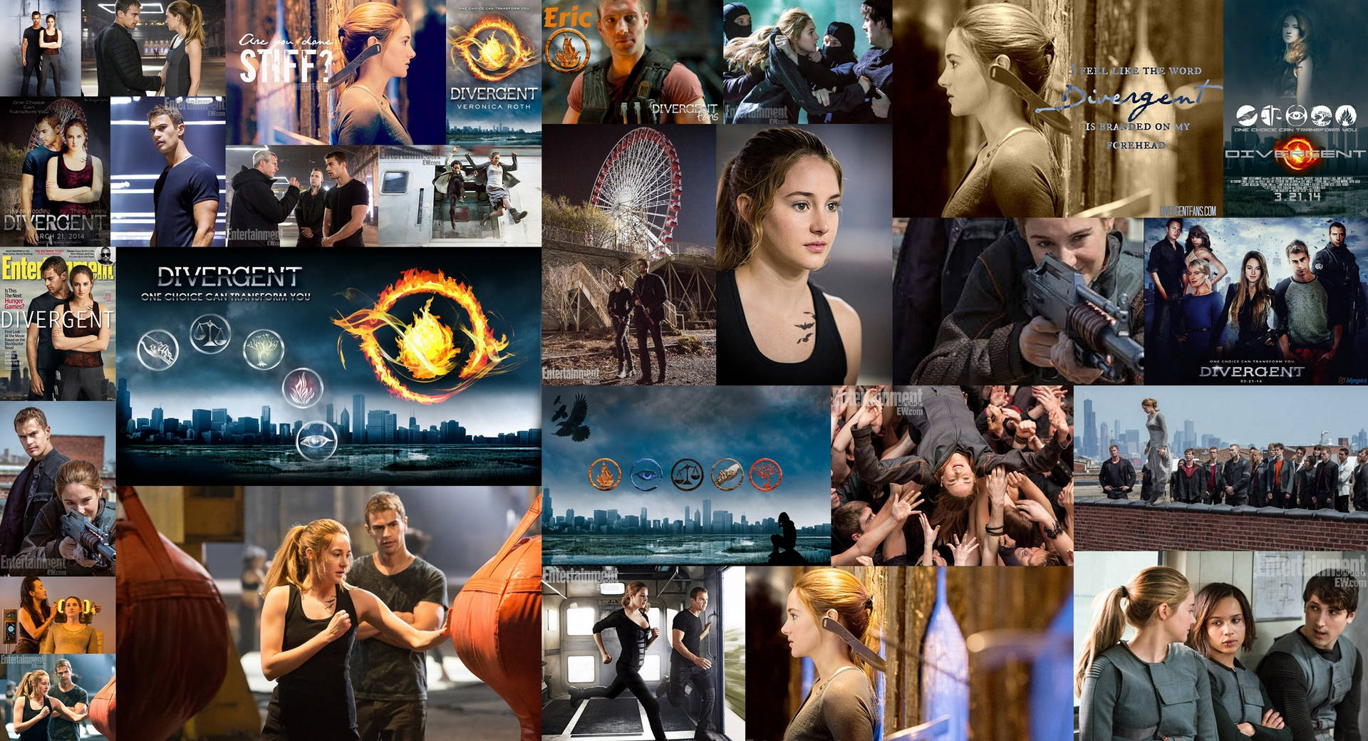 Divergent Series 2014-filmen tekstureret tapet Wallpaper
