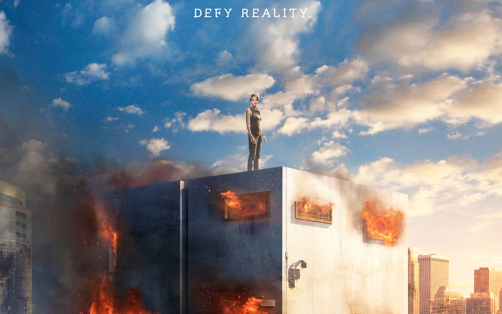 Tris Prior Daringly Defies Gravity in The Divergent Series Wallpaper