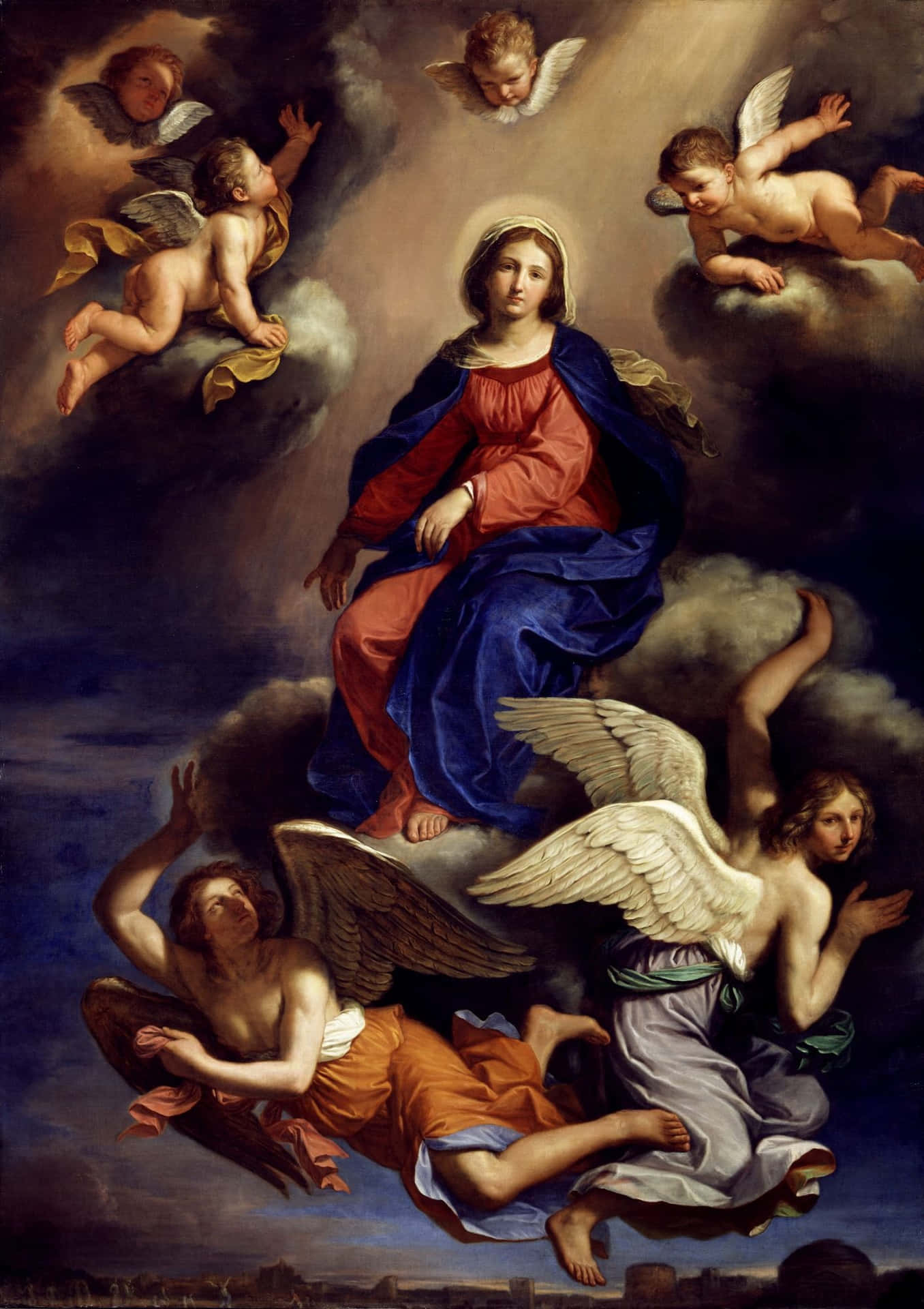 The Divine Journey - Assumption Of Mother Mary Wallpaper