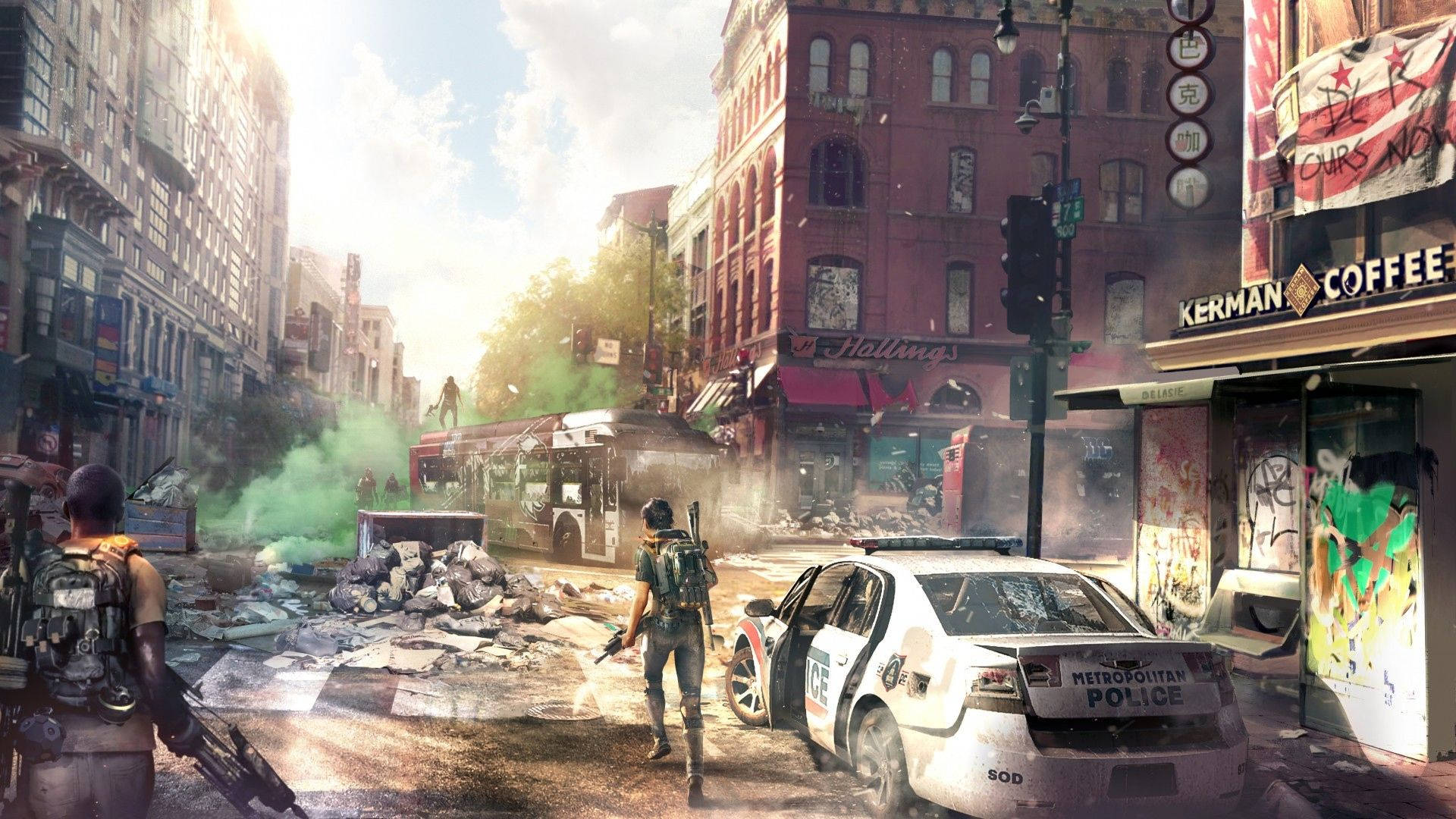 Explore a post-apocalyptic Washington DC in The Division 2 Wallpaper