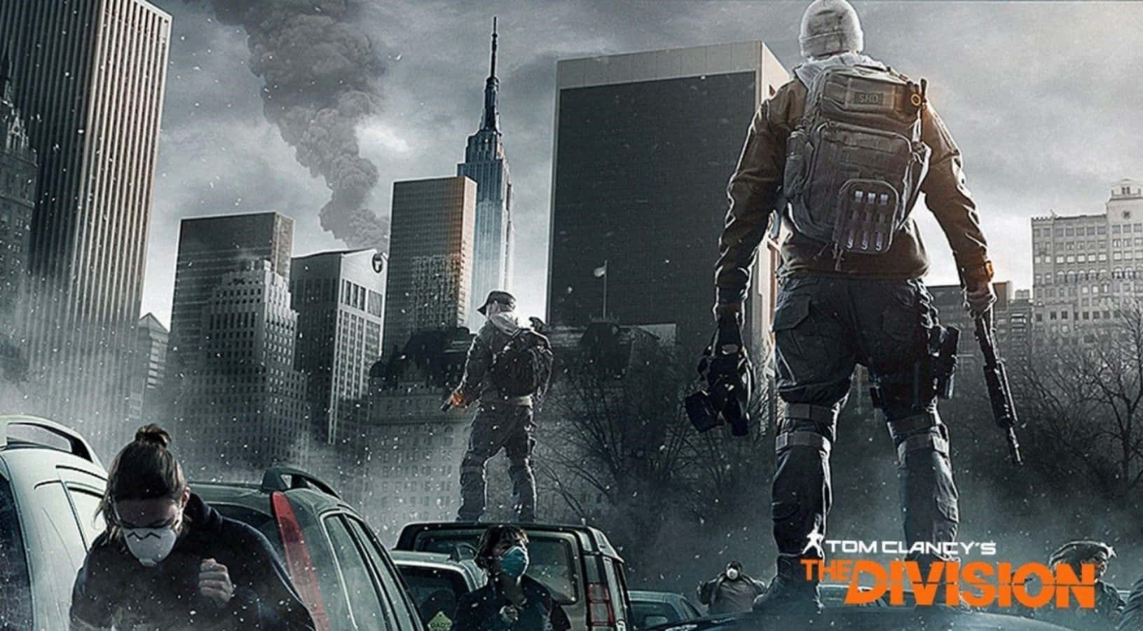 Image  "A screenshot of the Ubisoft game, The Division, with an overview of the game's desktop." Wallpaper