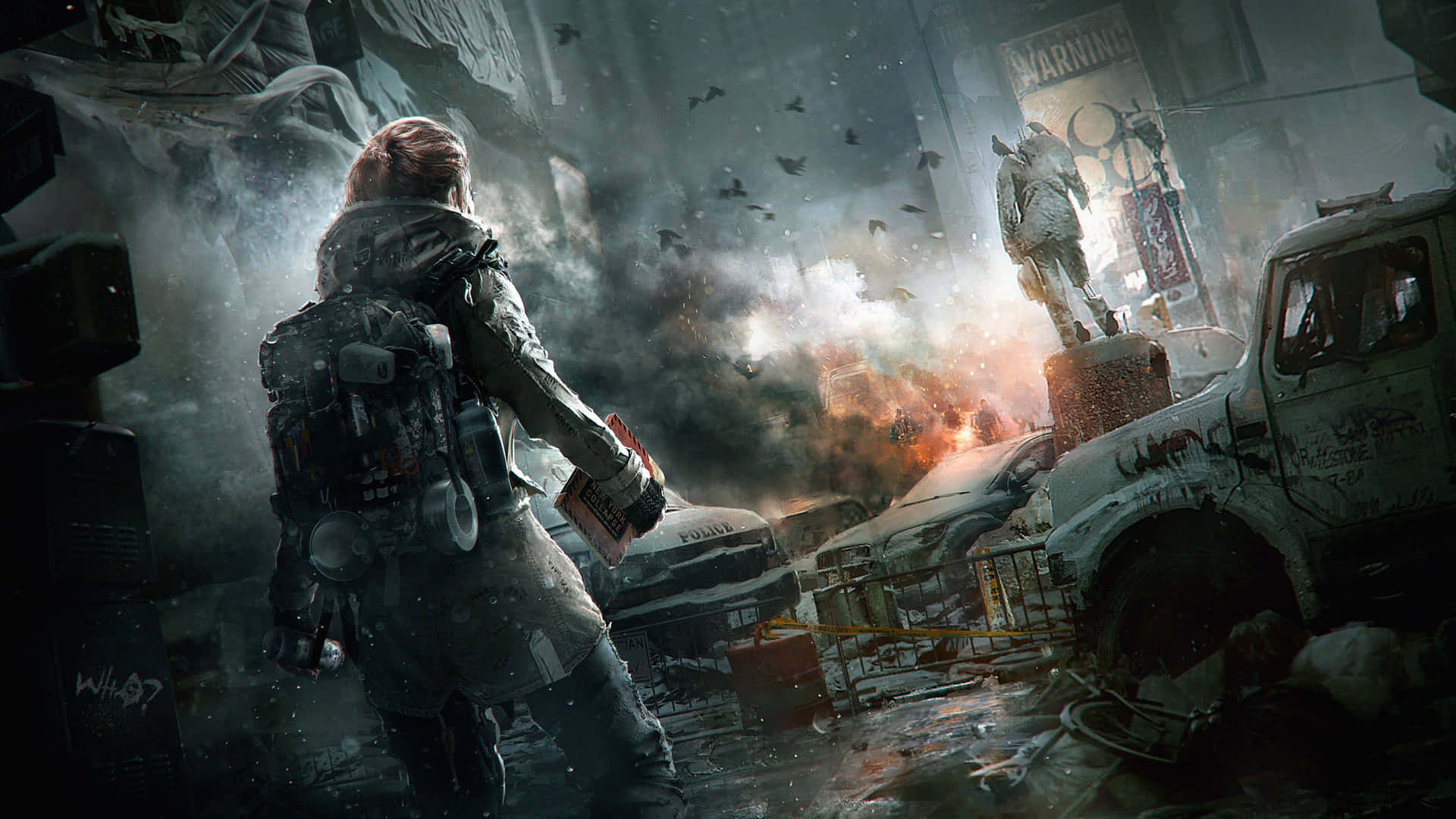 "Explore a dystopian New York guided by The Division." Wallpaper