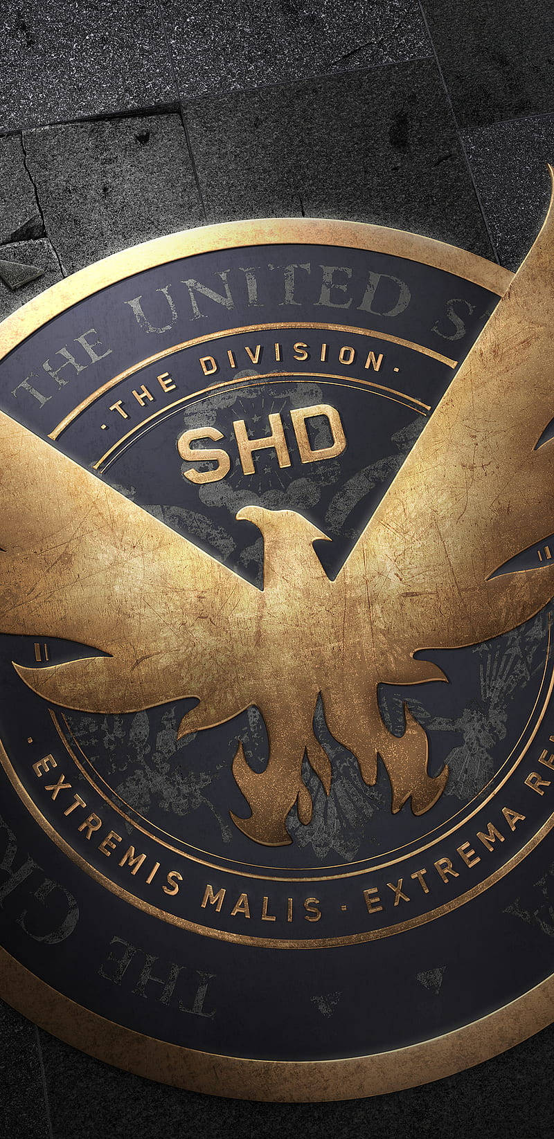 The Division Phone Gold Logo Wallpaper