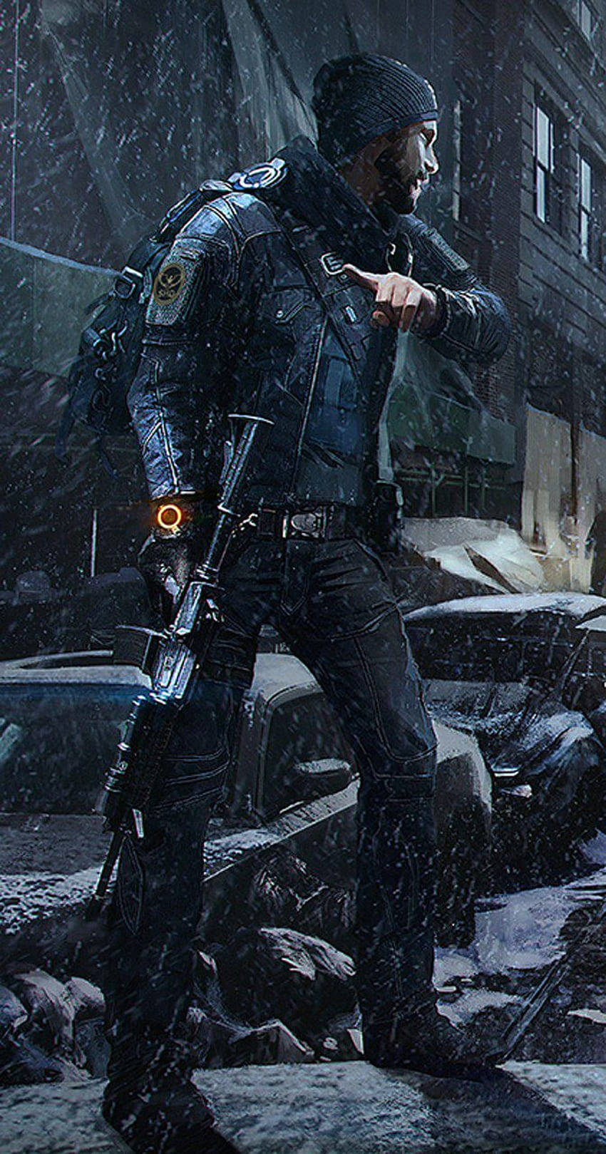 The Division Phone Soldier In The Rain Wallpaper