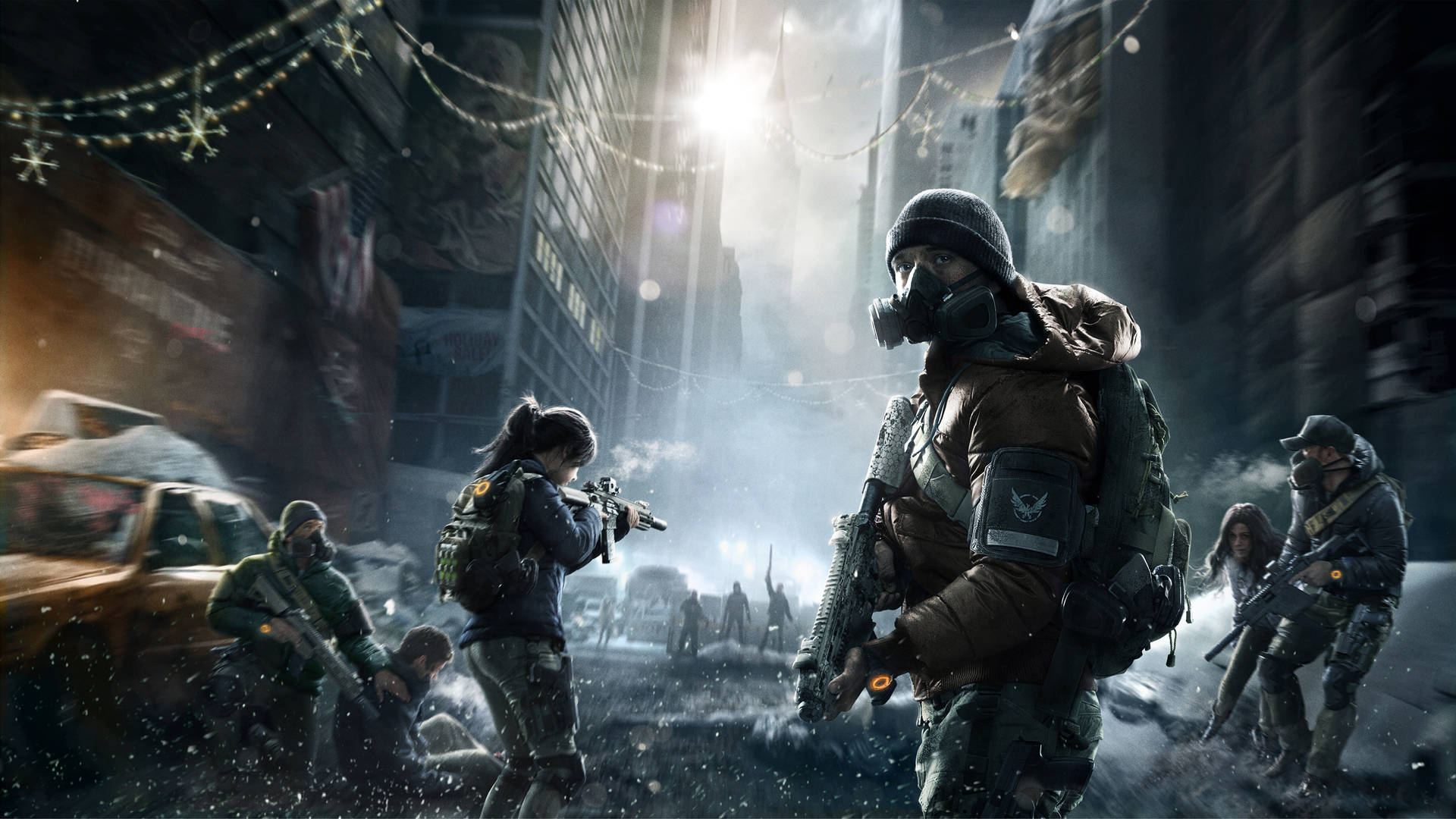 The Division Soldiers On Street Wallpaper