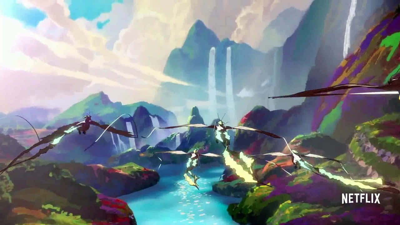 Experience the Epic Adventure of The Dragon Prince Wallpaper