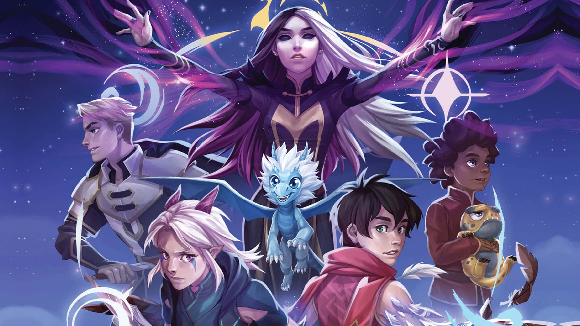 Destiny awaits Callum, Rayla, and Ezran as they embark on their journey to the Dragon Queen's domain in the Dragon Prince series. Wallpaper