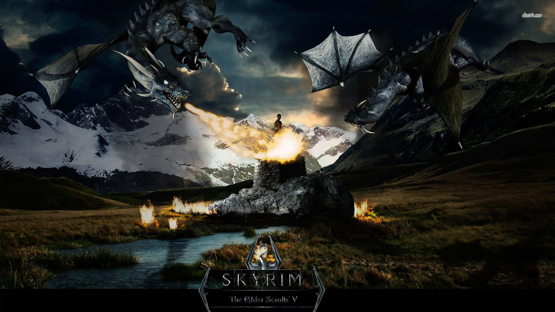 Majestic Landscape of The Elder Scrolls V: Skyrim