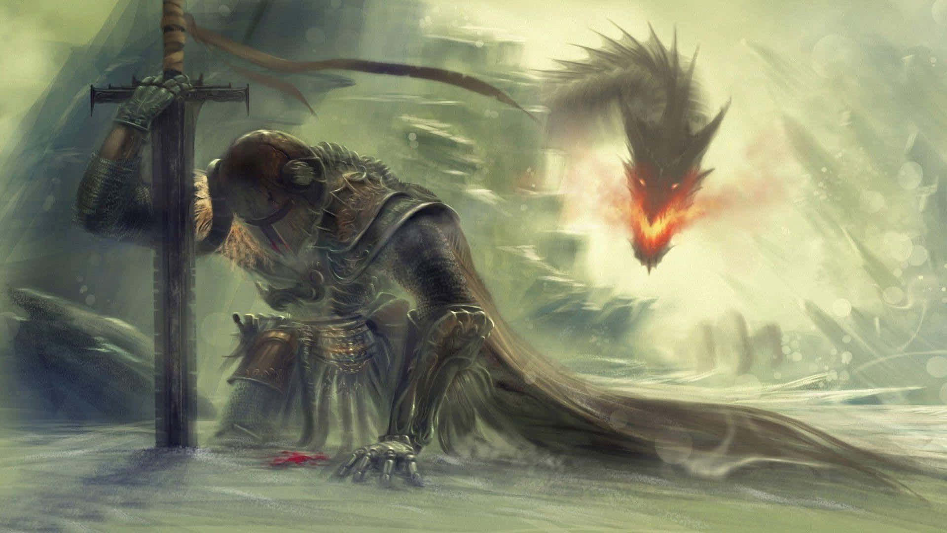 The Dragonborn in Skyrim Landscape