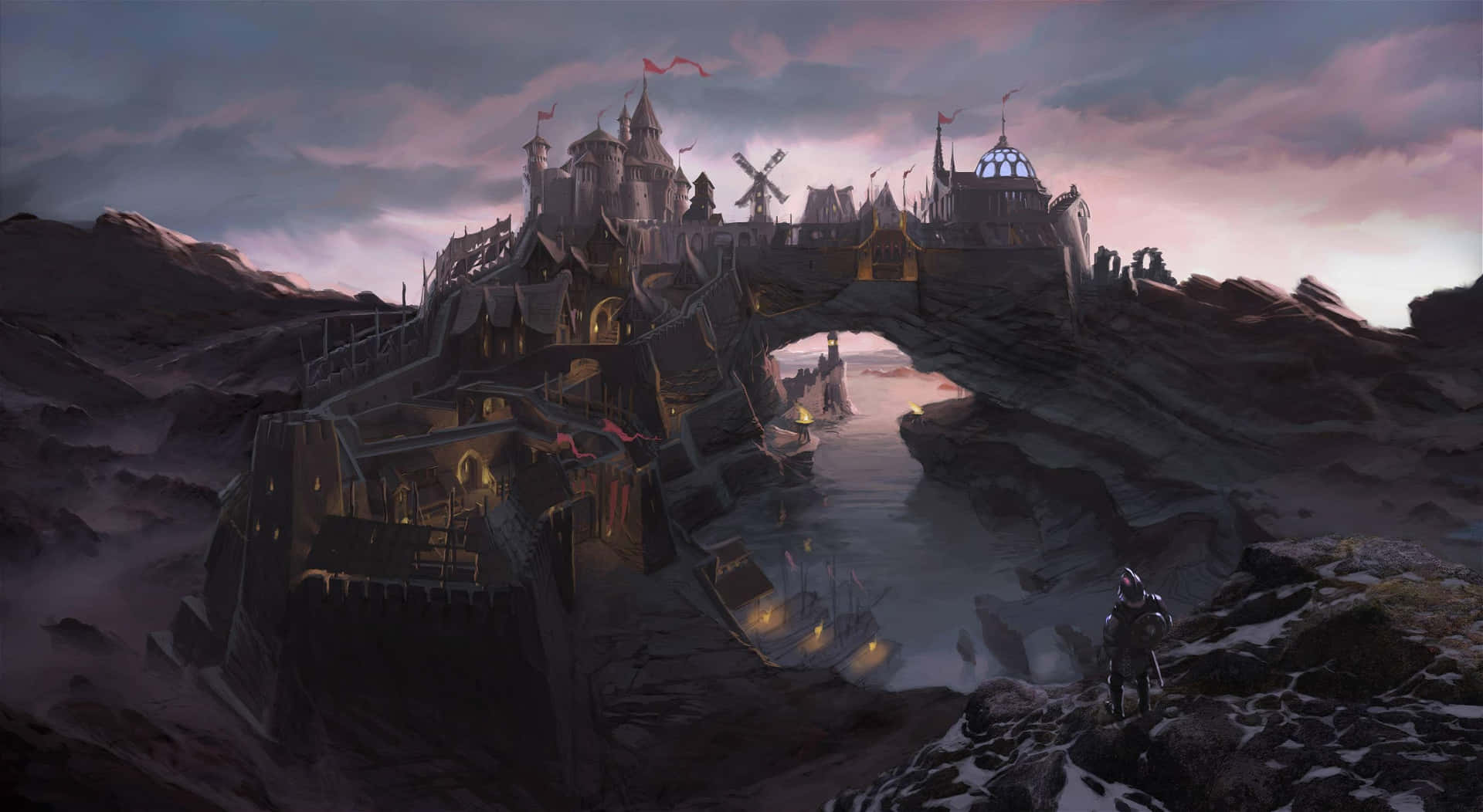 The Elder Scrolls V: Skyrim - Majestic Landscape and Auroras