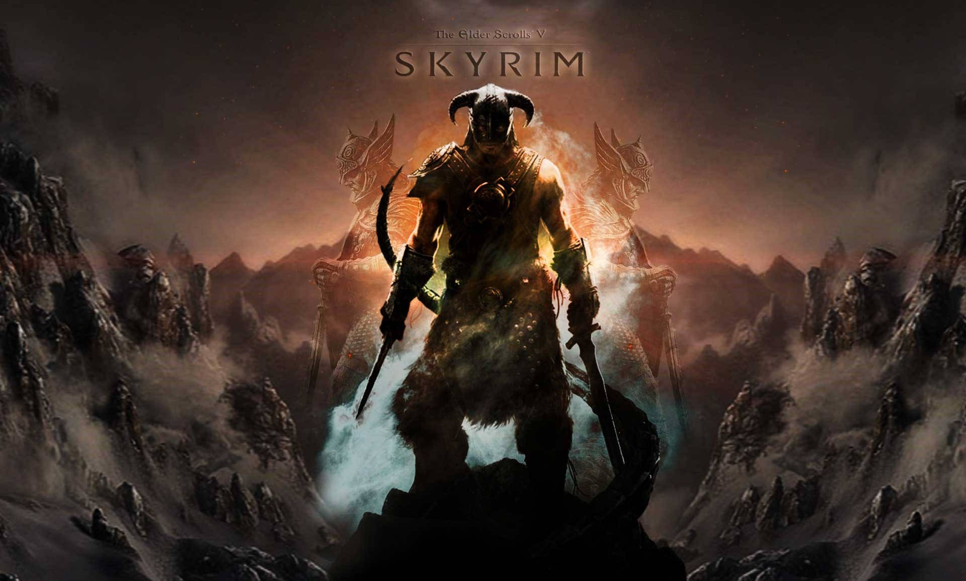 Skyrim: The Elder Scrolls V Dragonborn Warrior Wallpaper
