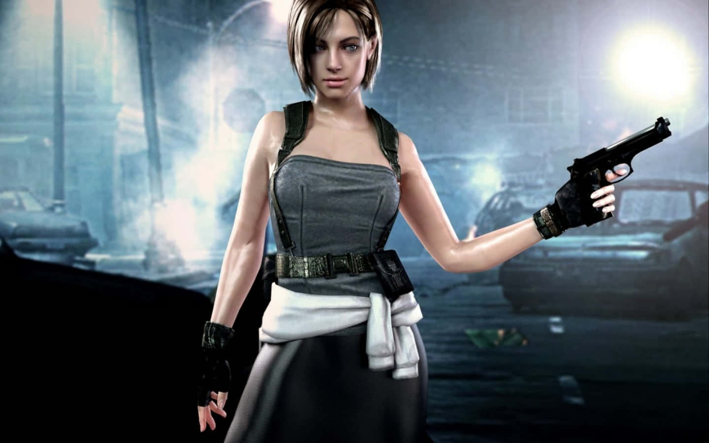 The Elite S.t.a.r.s Jill Valentine Dressed For Combat Wallpaper