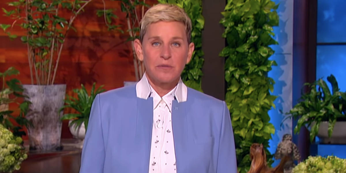 The Ellen Show Host Serious Face Background