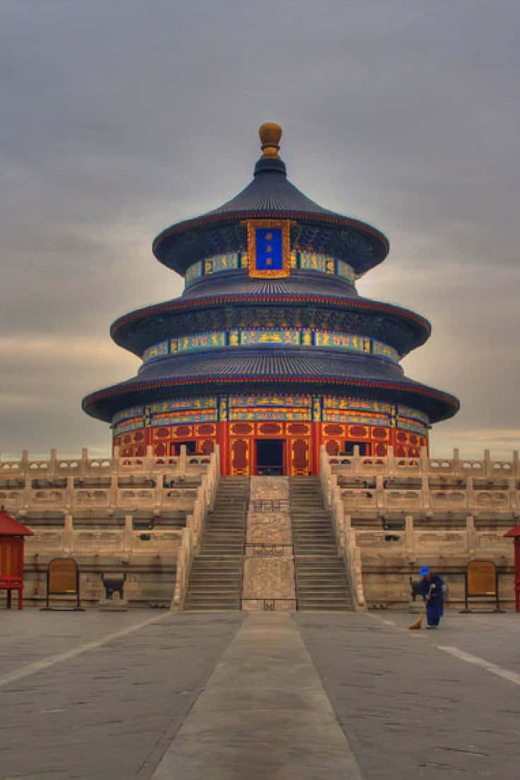 The Empty Temple Of Heaven At Daytime Wallpaper