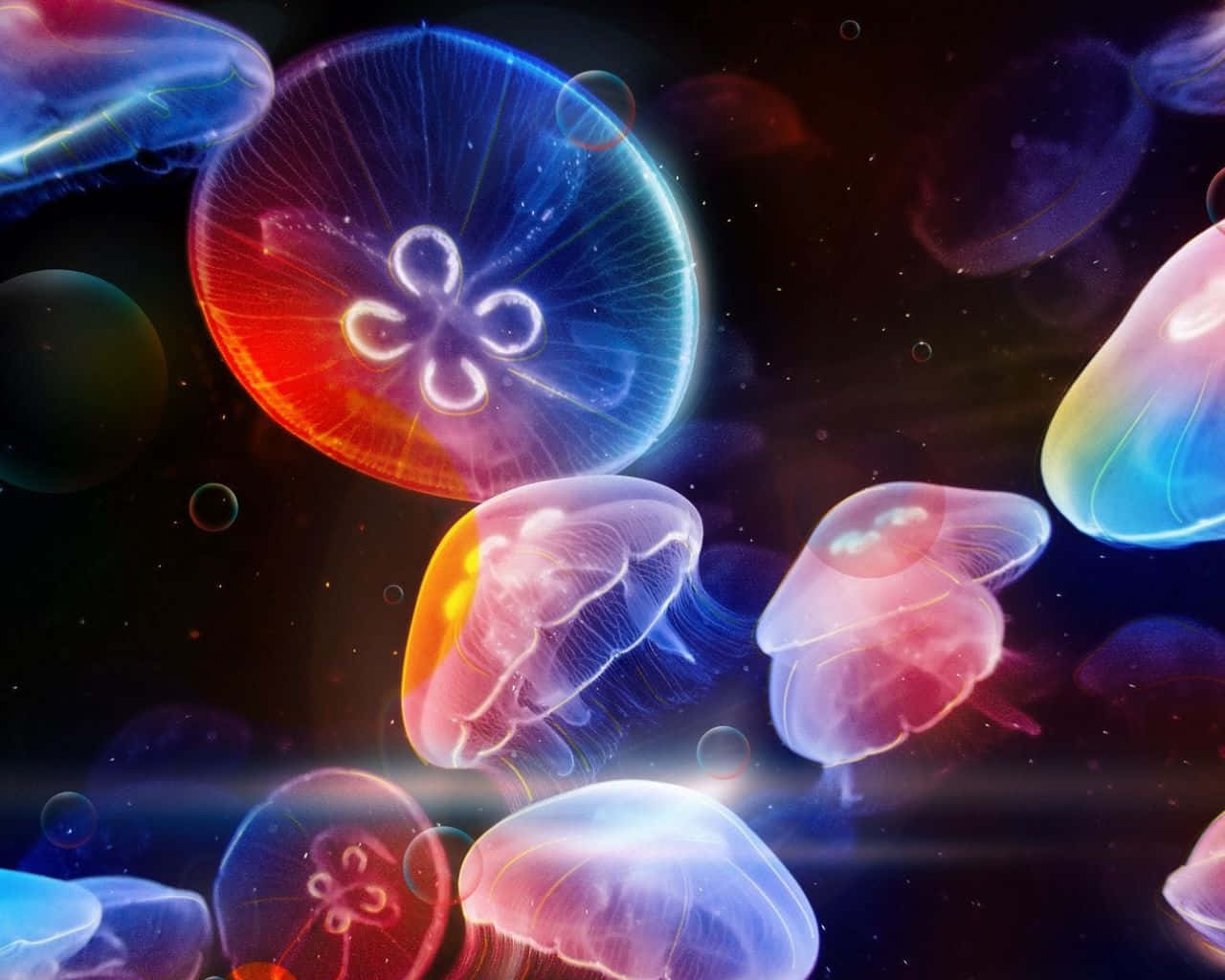 The Enchanting Beauty Of A Moon Jellyfish Wallpaper