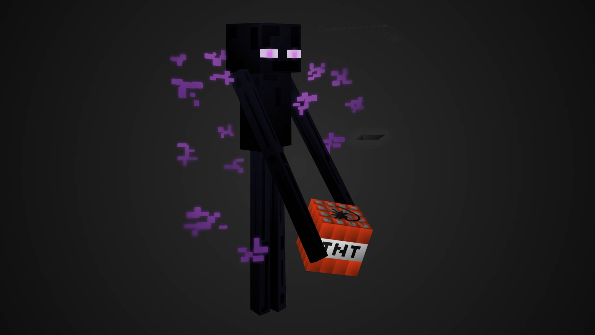 The Enderman, A Mysterious Creature Of Minecraft Wallpaper
