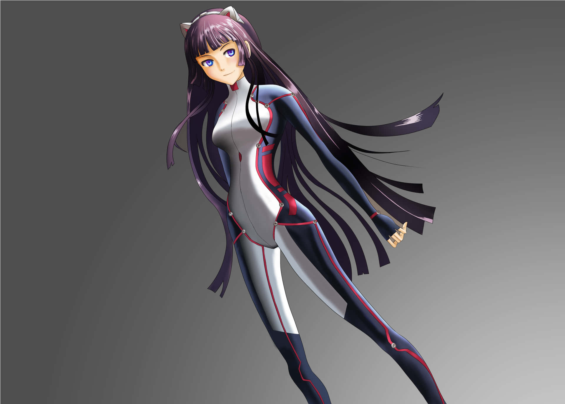 The Engaging Charm: Tsugumi From Guilty Crown Anime Wallpaper