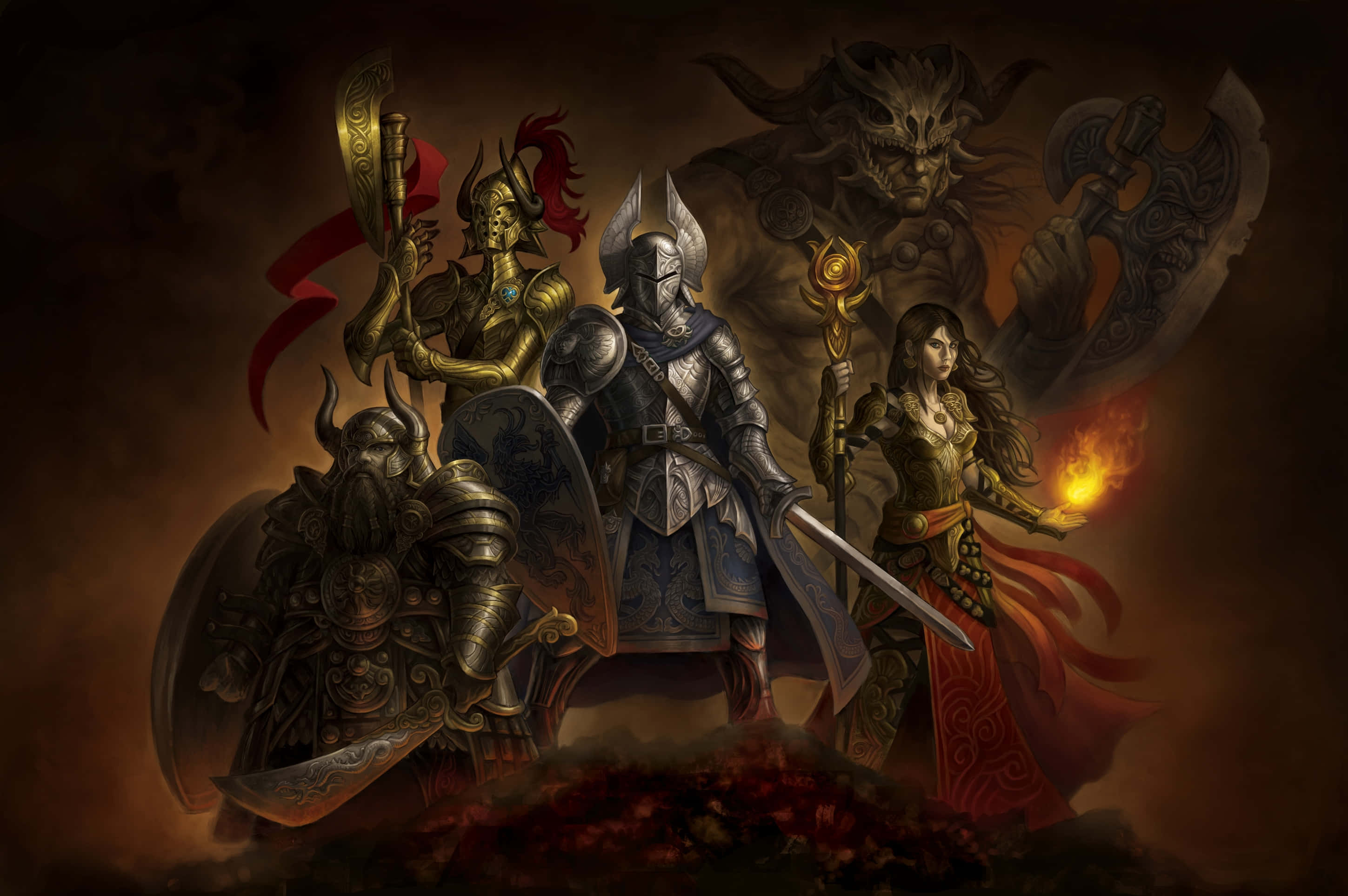 The Epic Battle Of Heroic Fantasy Wallpaper