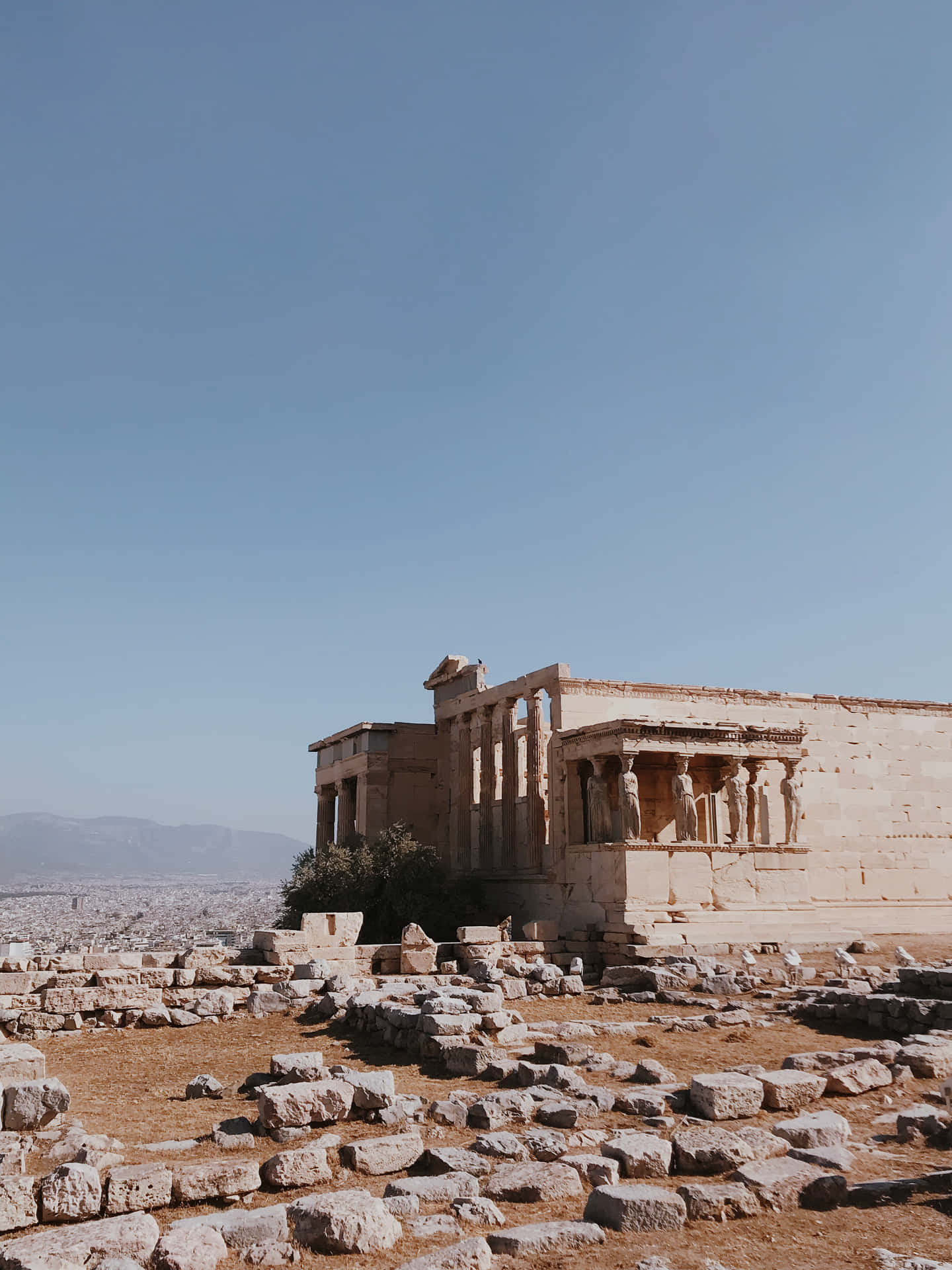 The Erechtheion's Photo With Blurry Effect Wallpaper