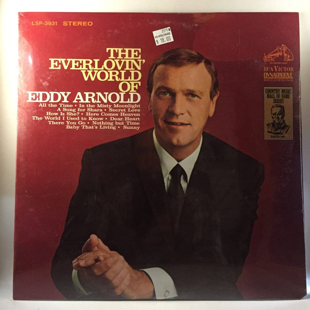 Den Evigt Elskende Verden Af ​​Eddy Arnold Vinyl Cover Wallpaper