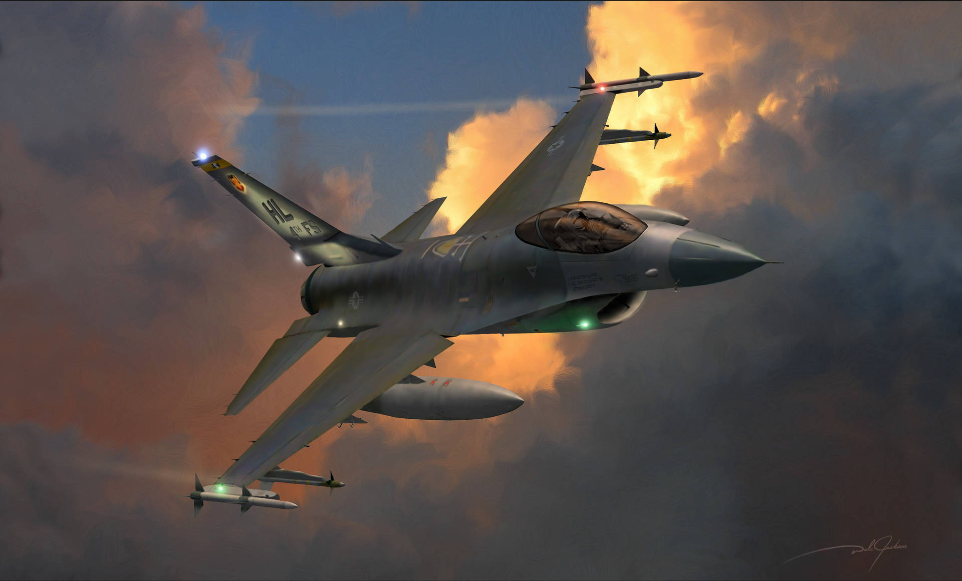 The F-16 Jet Fighter Clouds