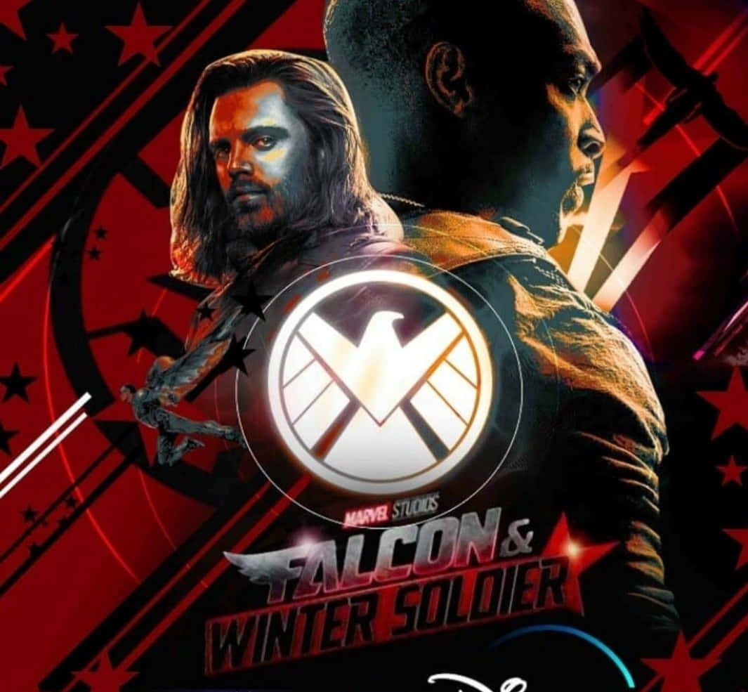 Falcon og Wintersoldat Marvel-plakat. Wallpaper