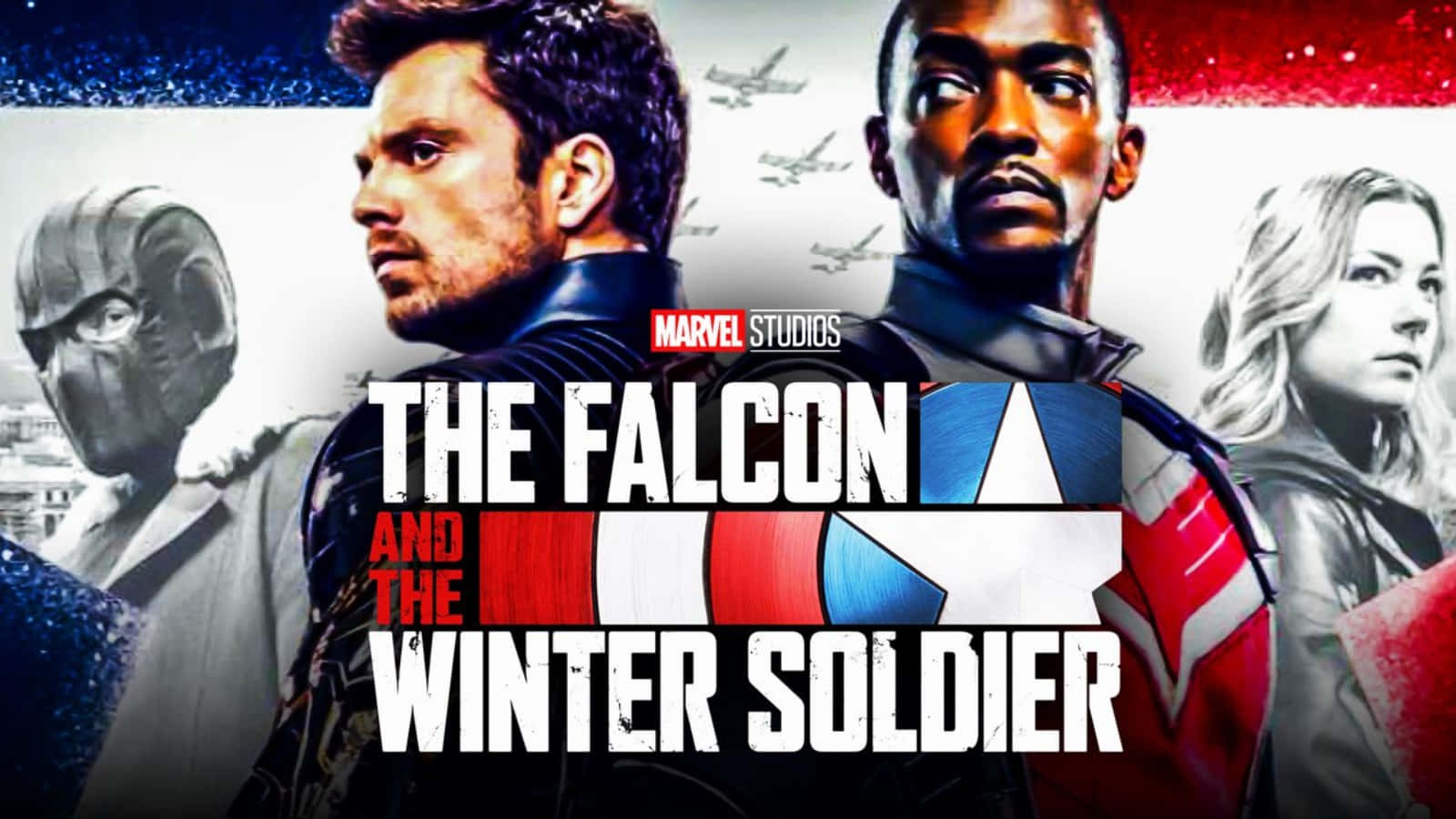 Den Falcon og Den Vinter Soldier Marvel-serien Tapet Wallpaper