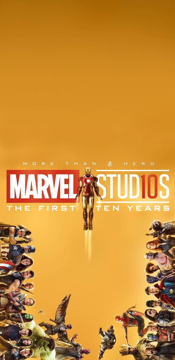 Pósterde Los Primeros 10 Años De Marvel Para Teléfono. Fondo de pantalla
