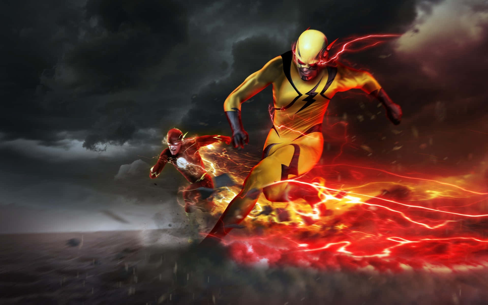 The Flash Running Lightning HD 4K Wallpaper #8.72