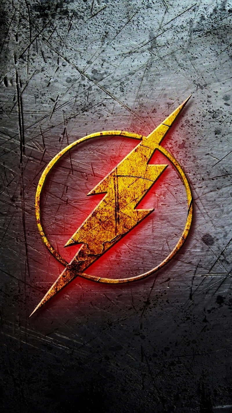 The Flash Emblem Distressed Background Wallpaper