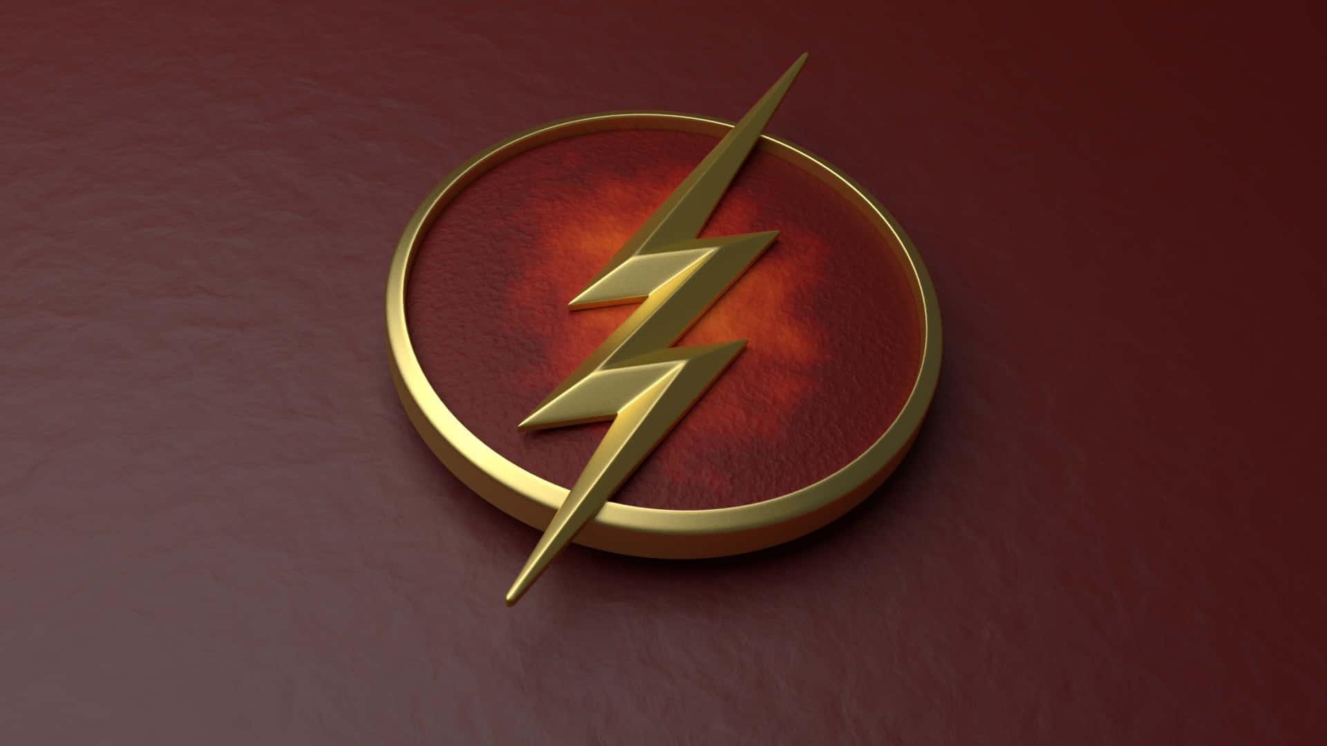 The Flash Golden Logo Design Wallpaper