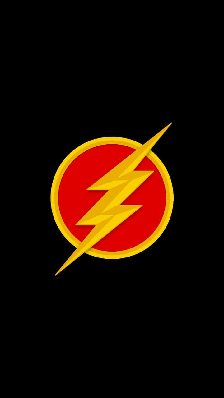 Download The Flash Logo Black Background Wallpaper | Wallpapers.com