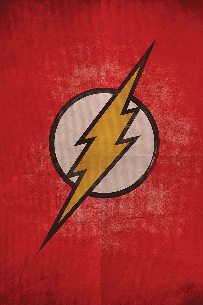 The Flash Logo Red Background Wallpaper