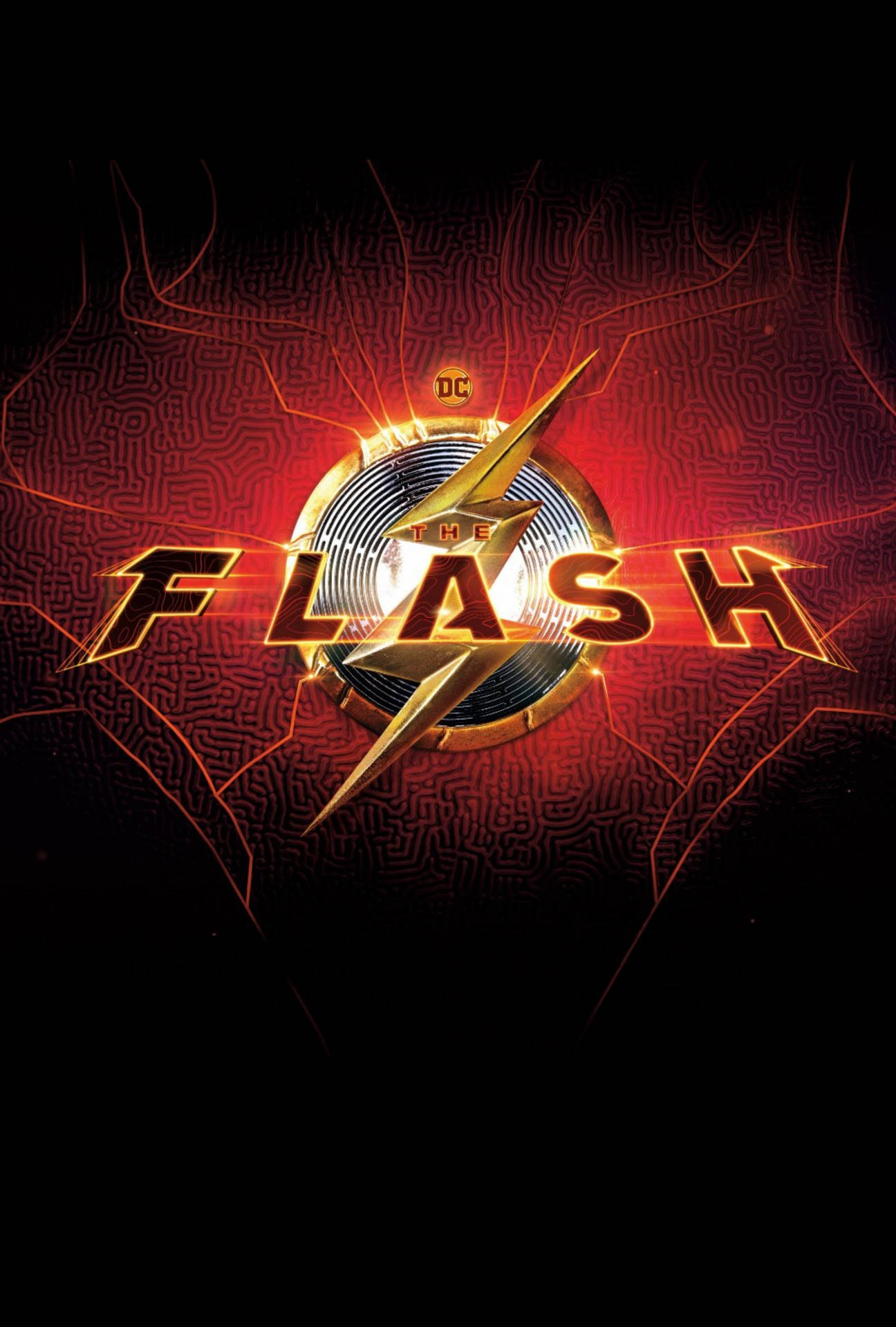 The Flash Logo With Fast Lightning Background