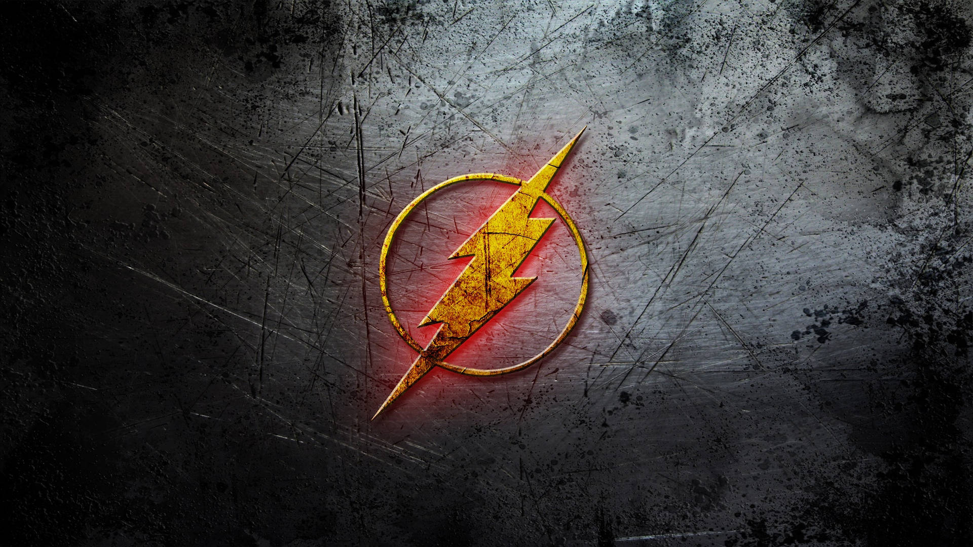 The Flash Movie Golden Lightning Logo Wallpaper