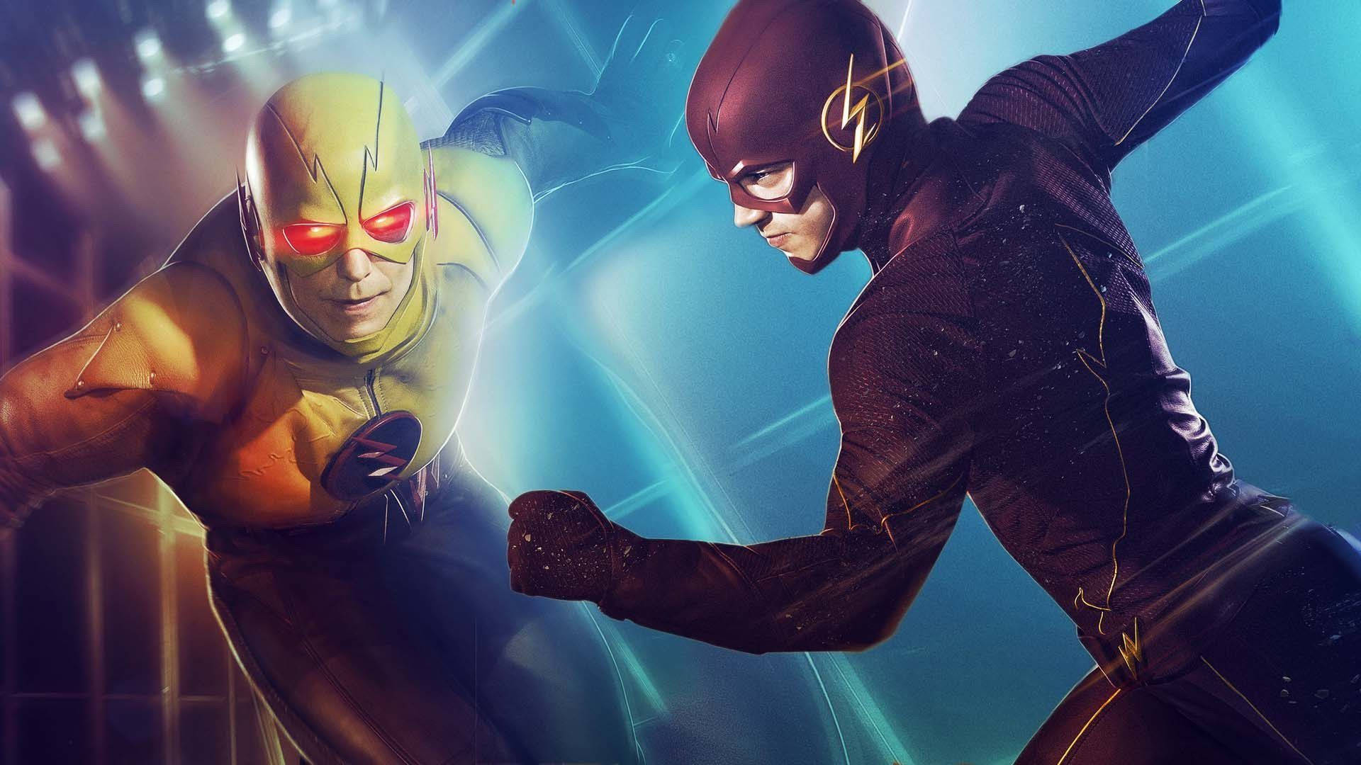 The Flash Split Screen Reverse Flash Movie Wallpaper