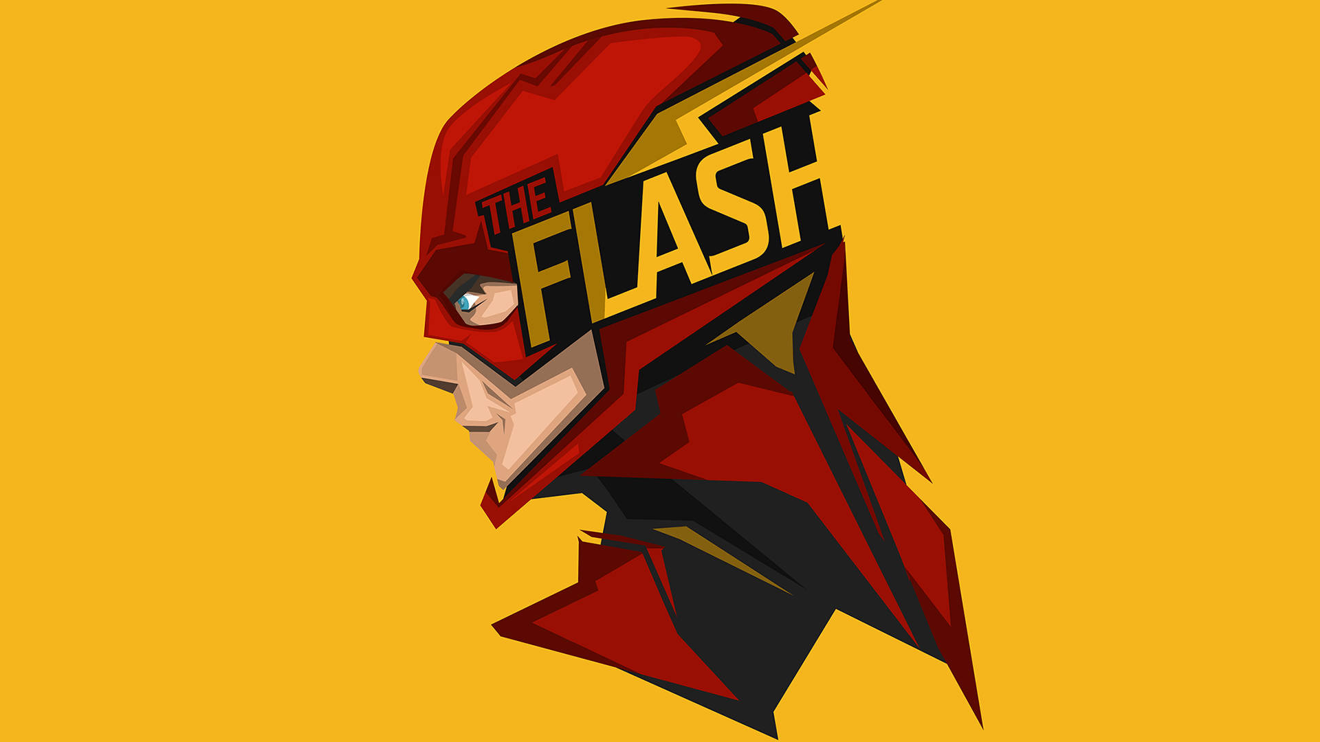 Barry Allen, Dressed in Yellow and Red Outfit, is the Superhero of The Flash Wallpaper