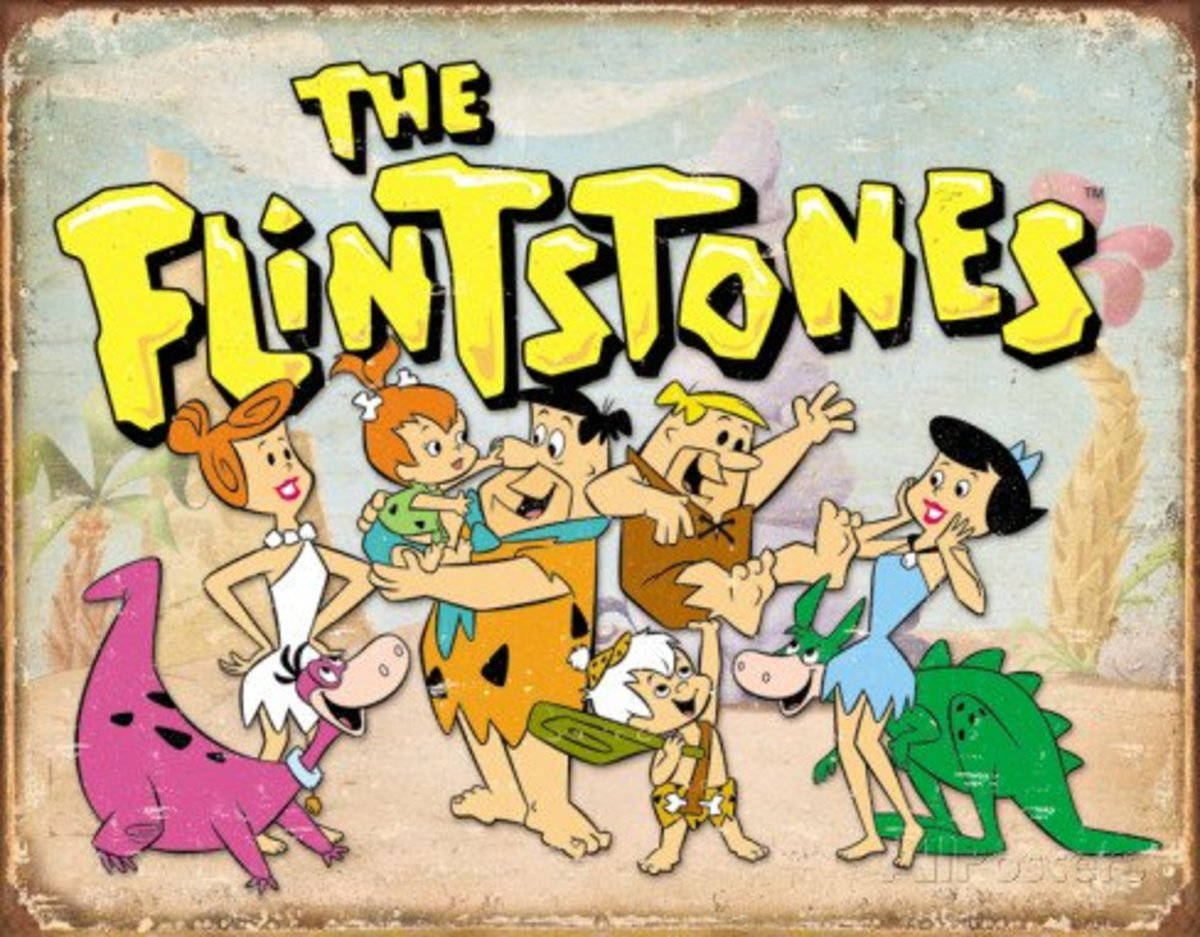 The Flintstones Rustic Wallpaper