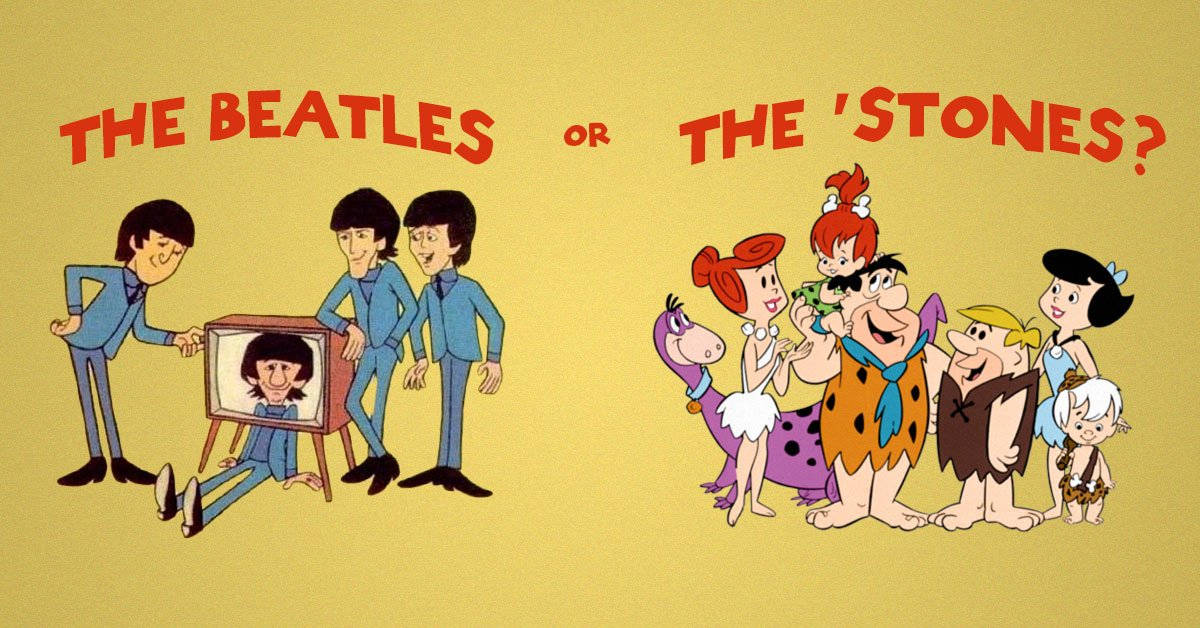 The Flintstones Vs The Beatles Wallpaper
