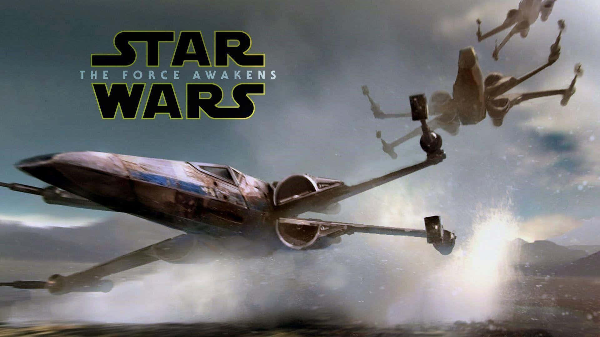 Rey bruger kraften fra Kraften i The Force Awakens. Wallpaper